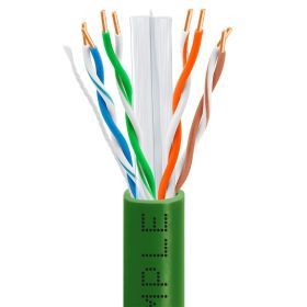 1000ft Cat 6 Riser Ethernet Cable Green | Unshielded | CMR, 23AWG, UTP