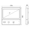 Intercom System for Home | 1 Apartment WiFi Video Door Bell | 2 x 7inch Monitors, Door Release - DX4721S/ID