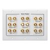 Speaker Wall Plate 7.1 Surround Sound Distribution – 3-Gang