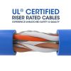 Cat 6 Riser Ethernet Cable Blue | UL, CMR, 23AWG | Bare Copper 1000ft