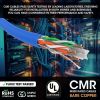 Cat 6 Riser Ethernet Cable Blue | UL, CMR, 23AWG | Bare Copper 1000ft
