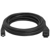 FireWire 800 9-Pin To FireWire 400 4-Pin Bilingual Cable - 15 Feet Black