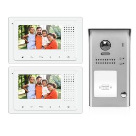 Intercom System for Home | 2 Wire 2 Monitors 4.3inch | 1 Apartment Video Door Bell | Door Release - DK43321S/ID
