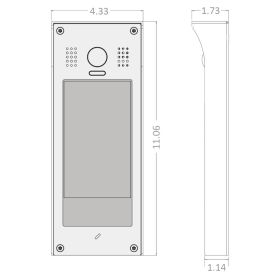 IP Door Entry Camera Panel â€“ IPX-850S Video Intercom Door Station with 5 Inch TFT Touch Screen, 170Â° Ultra Wide Fisheye Lens, Stainless Steel Housi