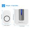 Wireless Doorbells Rings 1000FT Operating Range IP44 Waterproof Door Chime