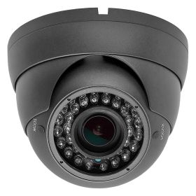 Security Indoor/Outdoor Dome Camera 1000TVL 36IR - 2.8-12mm Varifocal (Color: Dark Gray)