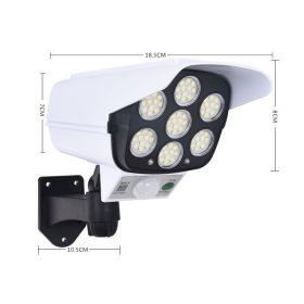 Solar Simulation Monitor Lamp Outdoor Courtyard Led Waterproof Induction Road Home Wall Road (Option: Large 77LED One Electric)